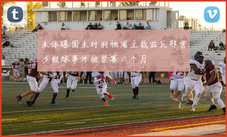 米体曝国米对利物浦主裁兹瓦耶曾涉假球事件被禁赛六个月