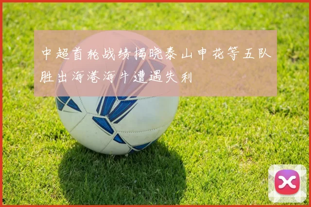 中超首轮战绩揭晓泰山申花等五队胜出海港海牛遭遇失利
